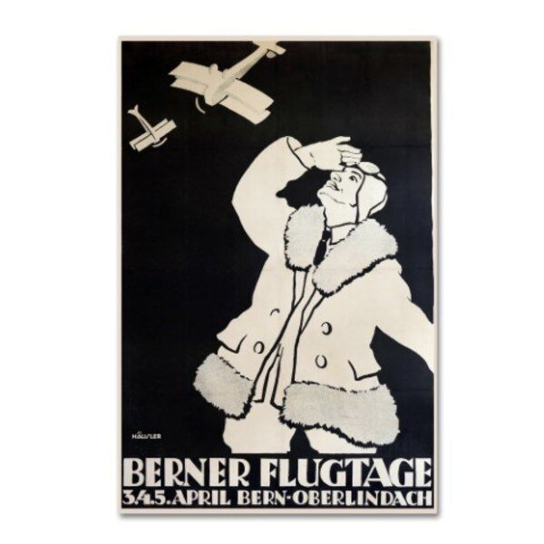 Vintage Apple Collection 'Berner Flugtage' Canvas Art, 12x19, Trademark Fine Art, Mfr#: ALI10139-C1219GG